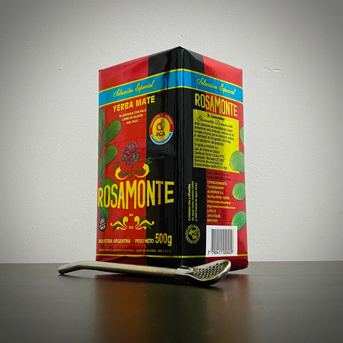 Rosamonte Especial Edition 500g Yerba Mate Tea Freshest + S.Steel Bombilla Straw Included